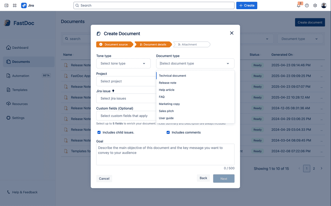 Pick a template and configure